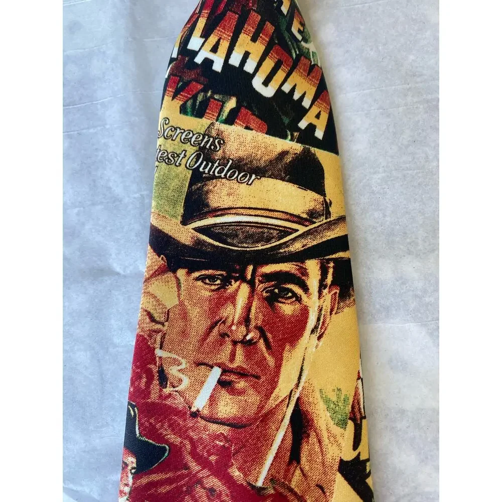 The Oklahoma Kid Men's Neck Tie Humphrey Bogart Jimmy Cagney Movie Silk Tie